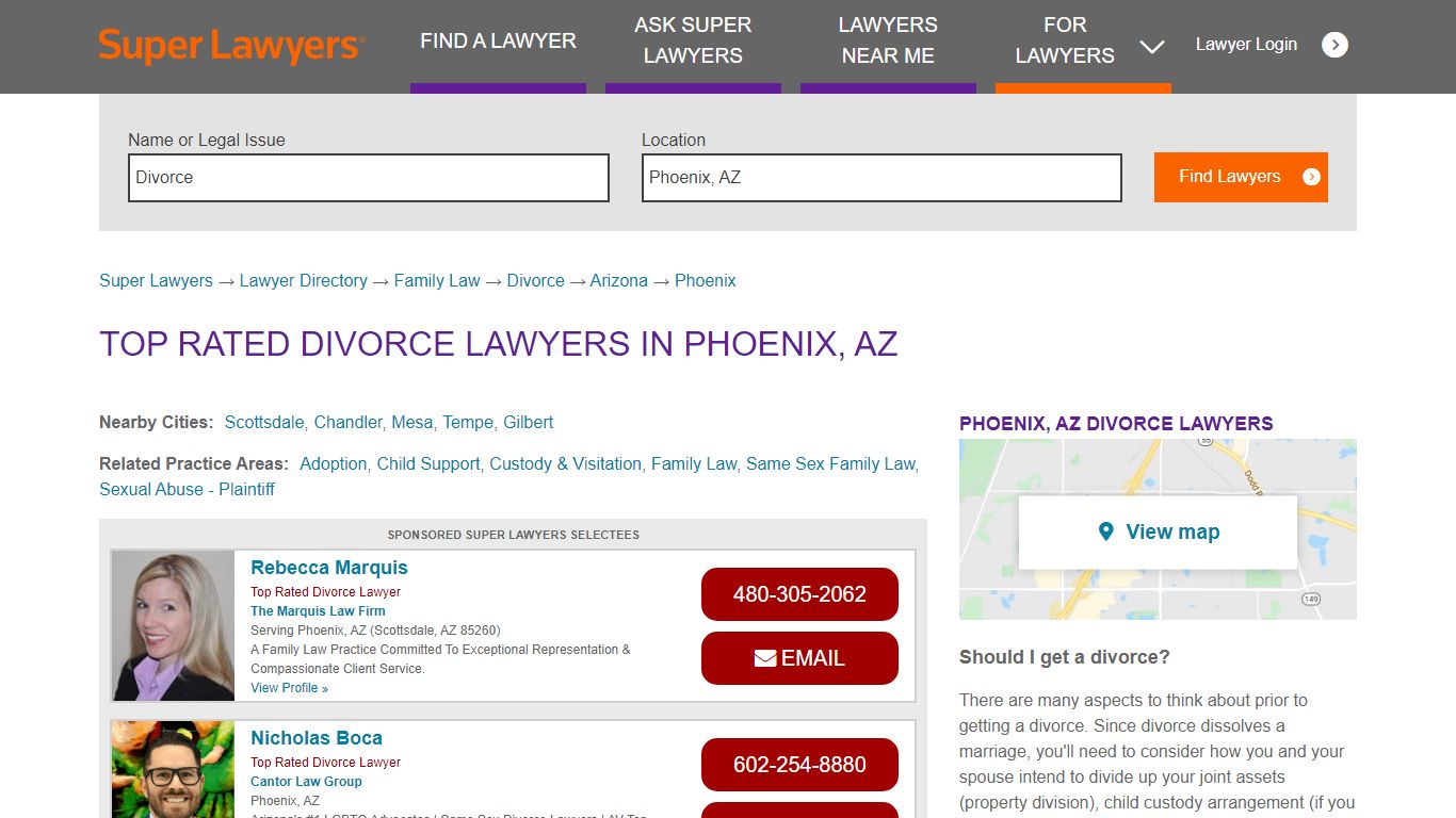 Best Phoenix, AZ Divorce Attorneys | Super Lawyers